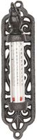 Clayre & Eef Außenthermometer 6Y3002 5*8*21 cm - Braun Eisen Gartenthermometer Gusseisen Fensterrahmenthermometer