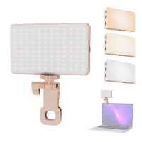 Taschen-Clip-on-LED-Videoleuchte, Computer-Tablet, Handy-Videokonferenzleuchte, 2500 K-9000 K, dimmbar, integrierter Akku fuer Online-Meetings, Live-Streaming, Selfie