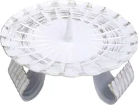 Kerzenleuchter Ø12cm Eisen Dreifußleuchter mit Dorn Altarleuchter Weiss/Gold
