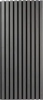PROVISTON Akustik 3D Wandpaneele 605 x 1200 x 21 mm Furnierte MDF Holzlamellen in der Farbe Eiche dunkel Filz-Untergrund als Trägermaterial