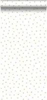 ESTAhome tapeta tečky zlatá a bílá - 138937 - 53 cm x 10,05 m