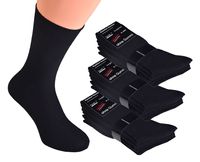 15 Paar Herren Kellner Socken schwarz 100% Baumwolle ohne Naht  TOP 