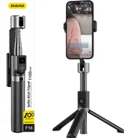 Selfie tyč / teleskopická tyč so statívom Dudao F18B - čierna