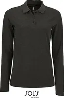 SOLs 02083 | Damen Long-Sleeve Piqué Polo Shirt Perfect - Farbe: Charcoal Melange - Größe: L