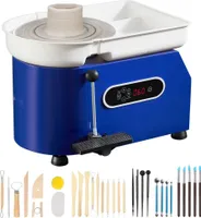 Töpferscheibe 450W - Elektrische Keramikmaschine - 28cm 300 U/min - Töpferscheibenmaschine mit Pedal & Schürze - Formmaschine für Anfänger & Enthusiasten