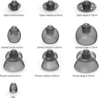Phonak / Unitron / Hansaton SDS 4.0 Open Domes (10 Stück) Hörgeräteschirmchen Größe M (Durchmesser 8 mm)