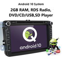 8 zoll Android 10 DVD Autoradio GPS WIFI AUX USB für VW Golf 5/6 V VI, Passat B6, Tiguan, Polo, Jetta, Touran, Candy, Shran, EOS, Skoda Fabia, Octavia Yeti, Seat Leon.