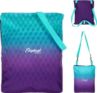 Turnbeutel Kinder Elephant Hero Signature Attach Bag Sportbeutel Schultergurt (am Signature Rucksack oder Trolley fixierbar) für Mädchen  12865 Violet Cube (Lila-Türkis)