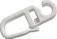 Vorhanghaken für Ringe, weiß (10 Stück)
