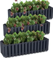 3x Blumenkasten Boardee Fencycase Pflanzkasten Blumenkübel Pflanzkübel Blumenkiste Balkonkasten 58 cm