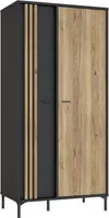Kleiderschrank Joakimis Jmxt131-M637 Schrank 92X198X52 Cm 2 Türen 5 Regalen