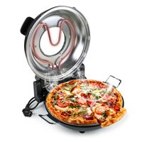 Pizzamaker s keramickou kamennou doskou Ø32cm a okienkom, dve výhrevné telesá max. 400°C, s časovačom