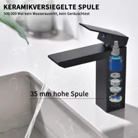 Homelody Wasserhahn Bad，Wasserfall Badarmatur aus Edelstahl，Mischbatterie Waschtischarmatur，Waschbeckenarmatur für Badezimmer，Badarmatur waschbecken