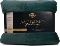 Gözze Wendewohndecke Merino 180 x 220 cm dunkelgrün