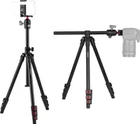 Andoer Q160H Přenosný stativ pro fotoaparáty Profesionální cestovní stativ s horizontální montáží a 360° panoramatickou kulovou hlavou Univerzální pro digitální zrcadlovky, digitální videokamery a chytré telefony Maximální zatížení 5 kg