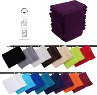 10er Set Frottee Waschhandschuhe Elegance 16x21 cm 100% Baumwolle 500 gsm Waschhandschuh aubergine