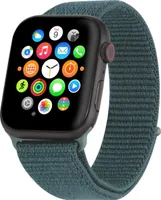 Pasek nylonowy do zegarka Apple Watch Series 7 z 41 mm w kolorze zielonym, regulowany, elastyczny pasek sportowy z tkaniny, odpowiedni do zegarka iWatch