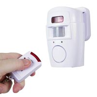 Kabelloser Bewegungserkennungsalarm für Haussicherheit Batteriebetrieben Alarmanlage mit 2 x Fernbedienung 105Db (Weiß)