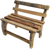 Kleine Bank aus alten Holz - Deko Blumenbank klein - 32 cm