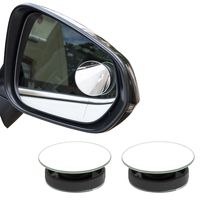 MidGard Auto Toter-Winkel-Spiegel mit großem Blickfeld, rahmenloser, verstellbarer KFZ-Toterwinkel-Spiegel mit Saugnapf, HD-Glas-Spiegel, konvex, 2 Stück