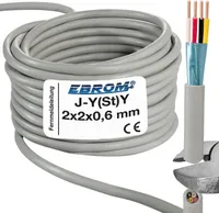 100 Meter J-Y(St) Y Fernmeldeleitung - Fernmeldekabel - Telefonkabel - Telefonleitung J-Y(St) Y 2x2x0,6 mm 100 m
