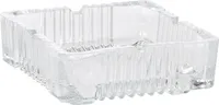 Glas Aschenbecher eckig 10 x 10 cm Tisch Ascher Glasaschenbecher Tischaschenbecher