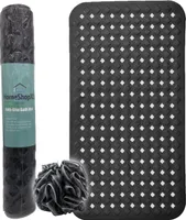 Badematte Duschmatte – 88 x 40 cm – Anti-Rutsch-Matte Schwarz mit Saugnäpfen – Anti-Rutsch-Matte für Bad oder Dusche