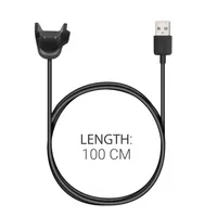 kwmobile USB Kabel Charger kompatibel mit Samsung Galaxy Fit e Ladekabel - Smart Watch Ersatzkabel - Fitnesstracker Aufladekabel in Schwarz
