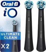 ORIGINAL ELEKTRISCHER ZAHNBÜRSTENKOPF FÜR BRAUN ORAL-B iO BLACK ULTIMATE CARE SCHWARZE 2 Stück