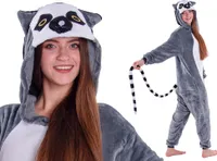 Kigurumi Onesie Pyjamas für Kinder Lemur, Größe 130