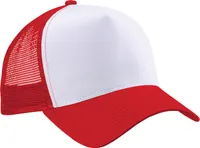 Beechfield - Trucker Cap Snapback pre mužov/ženy Uni BC5260 (One Size) (Red/White)