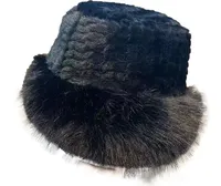 Winter-Plüsch-Eimerhut, einfarbig, verdickt, warm, Fischerhut, winddicht, Kopfbedeckung für kaltes Wetter, Alltagskleidung