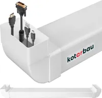 KOTARBAU® Kabelkanal Unterputz für TV 120 x 60 mm Kunststoff unsichtbare Kabeldurchführung TV Kanal Unterputz Kabelkanal weiß Leitungskanal Kabelführungskanal