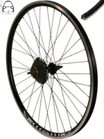 REDONDO 26 Zoll Hinterrad V Profil Felge Schwarz + 7 fach Kranz