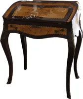 Casa Padrino Barock Sekretär Mahagony Braun - 74 x 45 x H 88 cm - Sekretär Antik Stil
