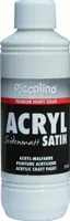 Acrylfarbe seidenmatt Weiß 250ml Flasche - Piccolino Acryl Satin, Premium Hobby Color