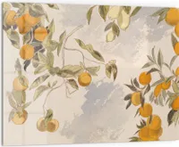 DEQORI Küchenrückwand Glas 80x60 cm 'Orangenpracht' Spritzschutz Bad Rückwand Küche