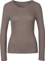 LASCANA Langarmshirt taupe Größe 36/38