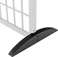 Homestyle4u 1602, 2er Set Standfuß für Paravent Raumteiler, Paraventhalter, 2 Stück, Schwarz