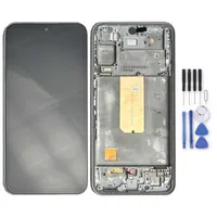 Für Samsung Galaxy A54 4G/5G Display Full TFT LCD mit Rahmen Einheit Touch Ersatzteil Reparatur Silber (ohne Fingerprint)