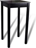 vidaXL Barset Bartisch mit 2 Barhockern Schwarz