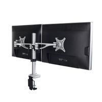 Fleximounts M13 Aluminium Monitorhalter Tischhalterung Standfuß mit 2 Armen für 2 Monitore 10"-27"(25-68cm) LCD LED TV Bildschirme Flachbildschirm, Belastbarkeit:8 kg/pro Monitor