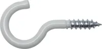 SWG Schraubhaken Gebogen 3,3x40/15 mm Stahl weiss  6 Stück