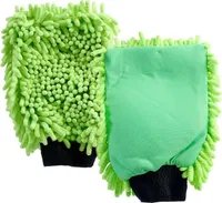 CARLINEA Chenille Waschhandschuh - 80% Polyester - 20% Polyamid