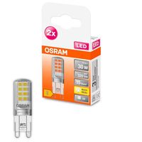 Osram LED Stiftsockellampe 30 G9 2,6W 2er Pack warmweiß, klar