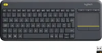 Logitech K400 Plus Tv, pełnowymiarowa (100%), bezprzewodowa, bezprzewodowa RF, QWERTY, czarna
