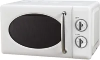 SOGO Retro Mikrowelle freistehend 20 Liter, Mit Timer und Auftaufunktion, 5 Leistungsstufen, 700 Watt, Weiß