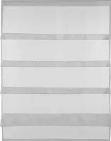 Gardine Raffoptik mit Stangendurchzug, Größe: 80x110cm, Farbe: Grau