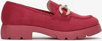 Damen Mokassins Slip On Loafer Ballerina Kunstleder Halbschuhe Landia Rot Gr.36