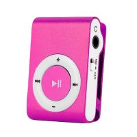 Mini MP3 Player tragbarer TF -Kartensteckplatz Metal Clip USB Sport Digital Music Walkman zum Laufen-Rosa